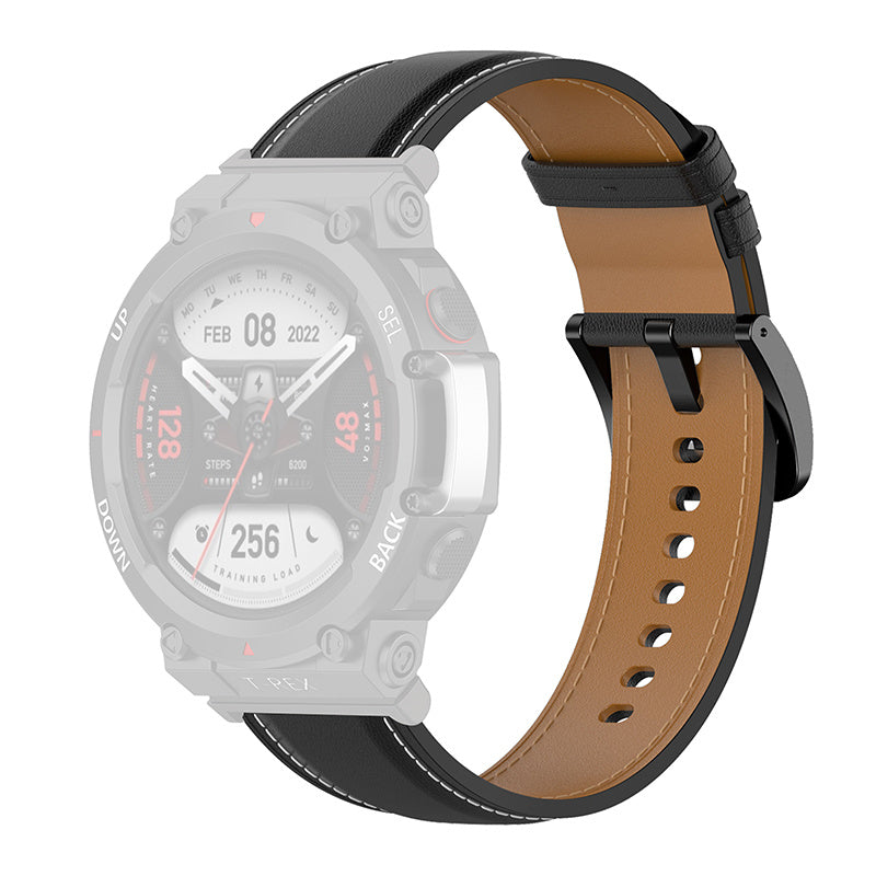 For Huami Amazfit T-Rex 2 Genuine Leather Replacement Watch Strap Adjustable Wrist Band with Tool For Huami Amazfit T-Rex 2 Genuine Leather Replacement Watch Strap Adjustable Wrist Band with Tool